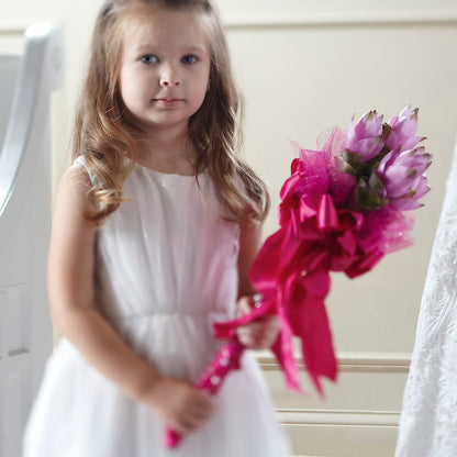 Sparkle Pink Flower Girl Bouquet –  Brown Pleasance Florists Inc, Lakewood OH