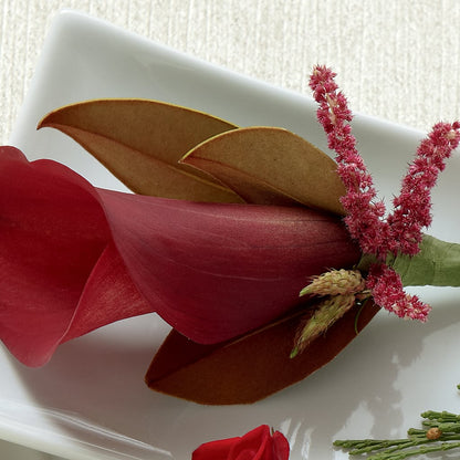 Red Calla Boutonniere –  Brown Pleasance Florists Inc, Lakewood OH