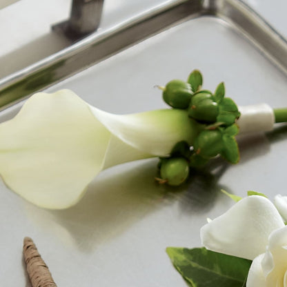 White Calla Boutonniere –  Brown Pleasance Florists Inc, Lakewood OH